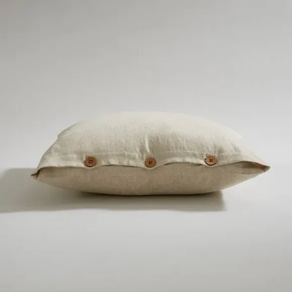 Square Cushion Cover - Natural, Cotton Linen