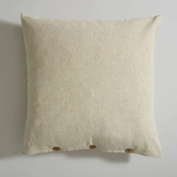 Square Cushion Cover - Natural, Cotton Linen
