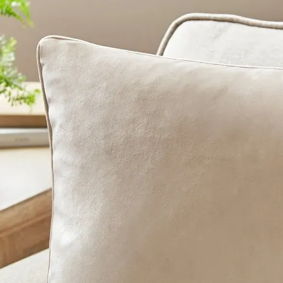 Square Cushion Cover - Natural, Recycled Velour