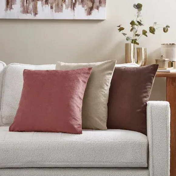 Square Cushion Cover - Rosewood, Textured