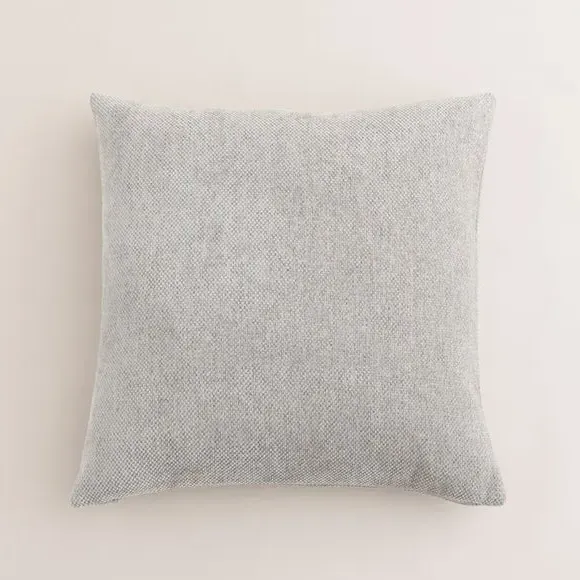 Square Cushion Cover - Silver, Chenille