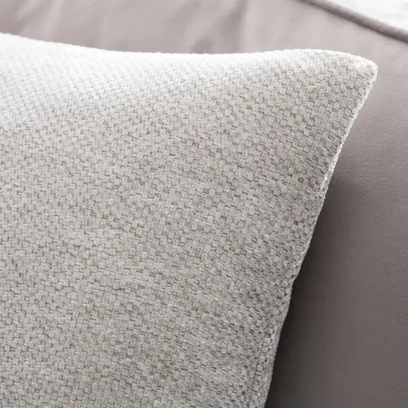 Square Cushion Cover - Silver, Chenille