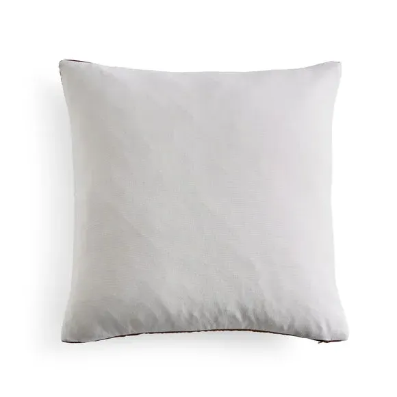 Square Cushion Cover Striped - Orange, Cotton