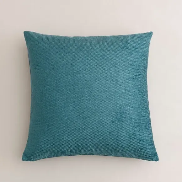 Square Cushion Cover - Teal, Chenille