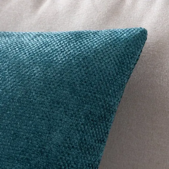 Square Cushion Cover - Teal, Chenille