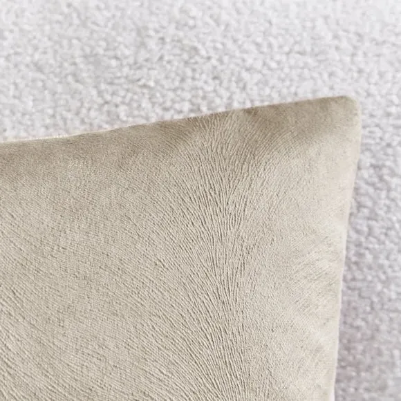 Square Cushion Cover - White Sand, Textured