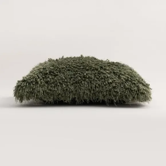 Square Cushion Cover with Texture - Olive