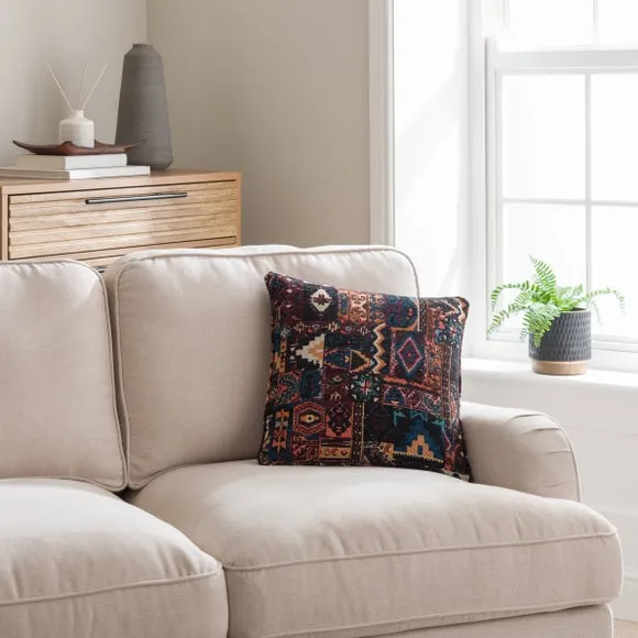 Square Cushion Cover with Zip - Black, Jacquard image