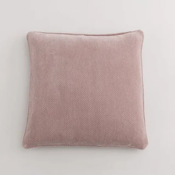 Square Cushion Cover with Zip - Lavender, Chenille