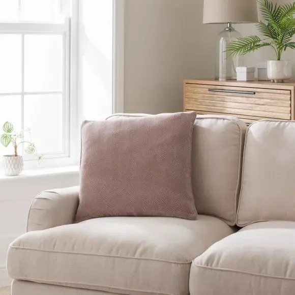 Square Cushion Cover with Zip - Lavender, Chenille image