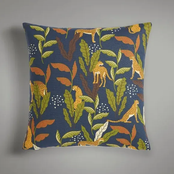 Square Cushion Cover with Zip - Multicolor, Cotton image