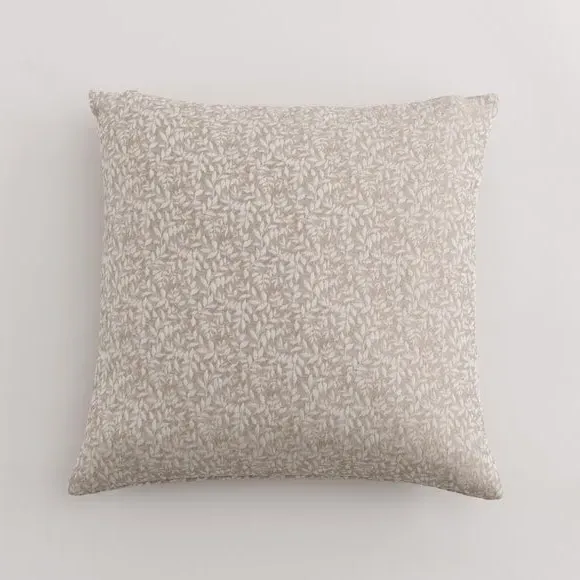 Square Cushion Cover with Zip - Mushroom, Jacquard
