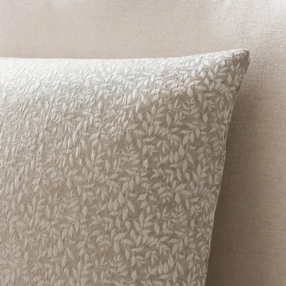 Square Cushion Cover with Zip - Mushroom, Jacquard
