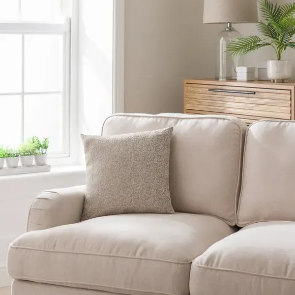Square Cushion Cover with Zip - Mushroom, Jacquard image