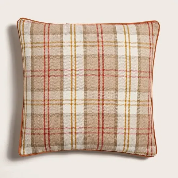 Square Cushion Cover with Zip - Natural