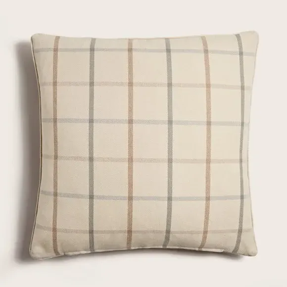 Square Cushion Cover with Zip - Natural
