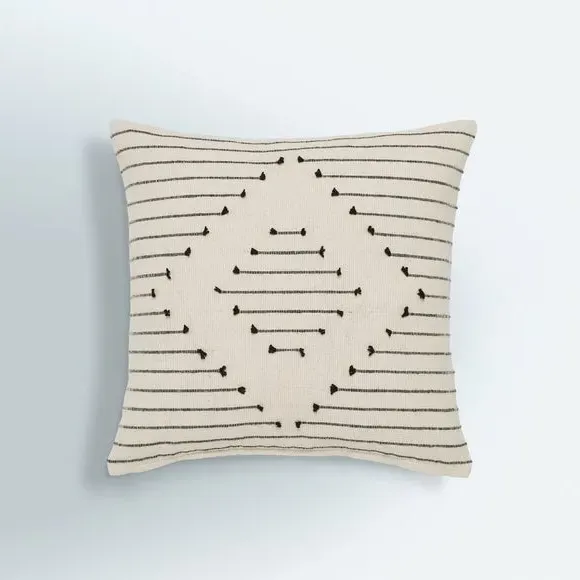 Square Cushion Cover with Zip - Natural, Woven image