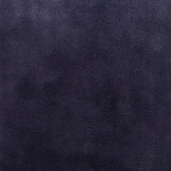 Square Cushion Cover with Zip - Navy, Faux Fur