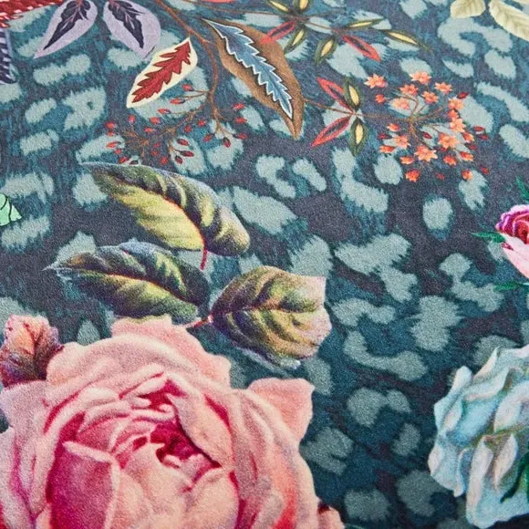 Square Cushion Cover with Zip - Peacock