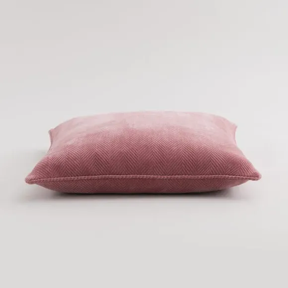 Square Cushion Cover with Zip - Rose, Chenille