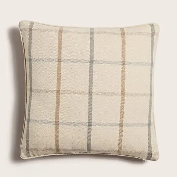 Square Cushion Cover with Zip - Stone