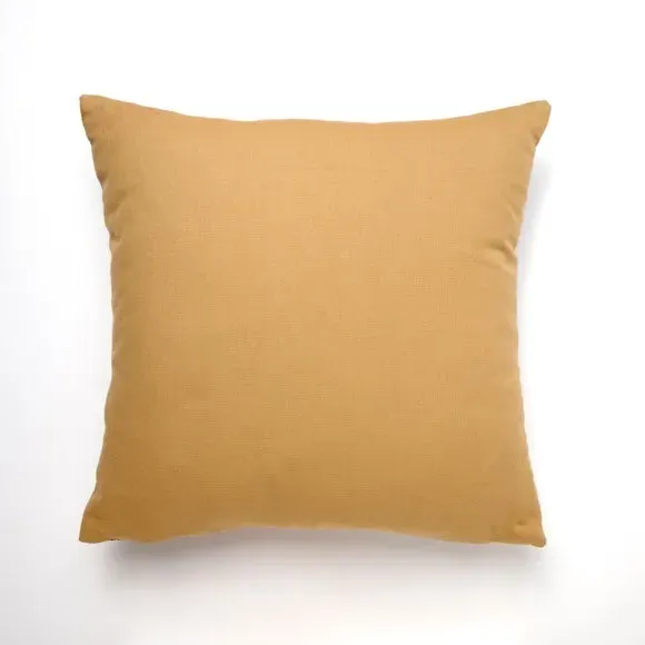 Square Cushion Highland Cow Print - White