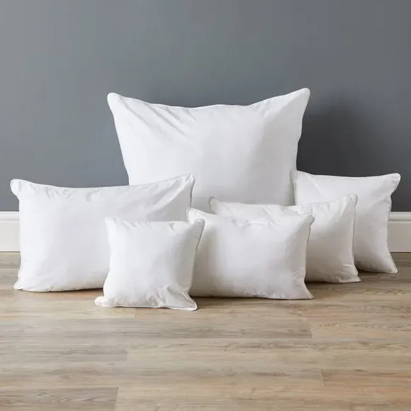 Square Cushion Pad - White, Cotton