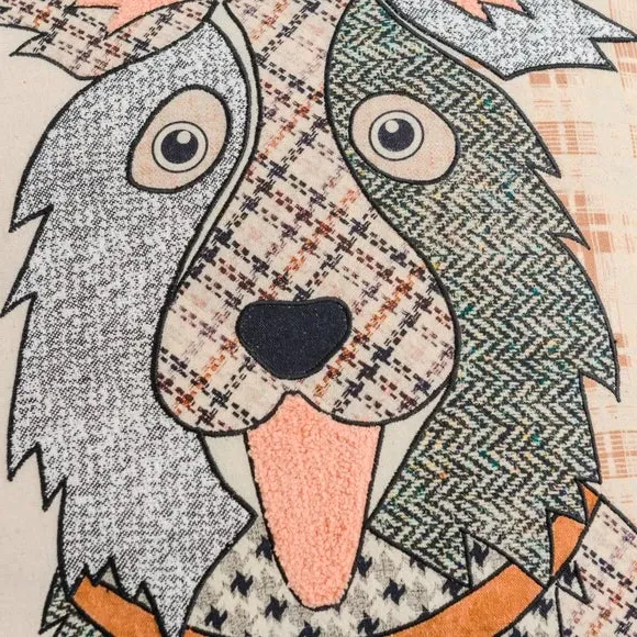 Square Cushion Patchwork Design - Multicolor