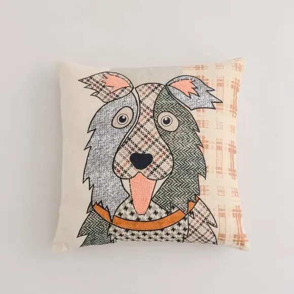 Square Cushion Patchwork Design - Multicolor