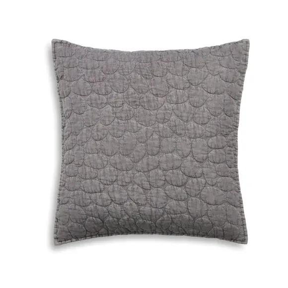 Square Cushion Quilted Pebble Design - Charcoal