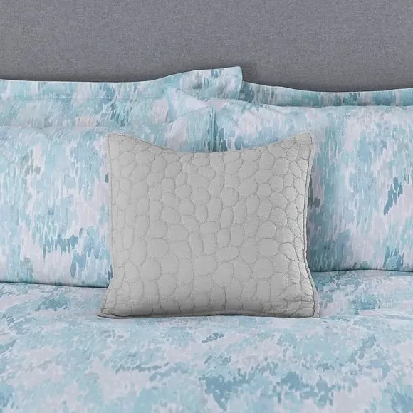 Square Cushion Quilted Pebble Design - Grey