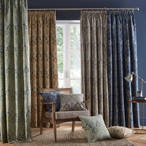 Square Cushion with Abstract Design - Blue