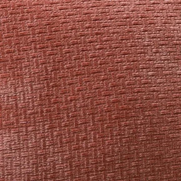 Square Cushion with Basketweave - Clay, Chenille