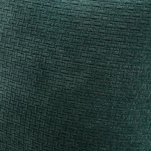 Square Cushion with Basketweave - Dark Teal, Chenille