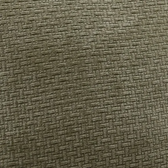 Square Cushion with Basketweave - Olive, Chenille