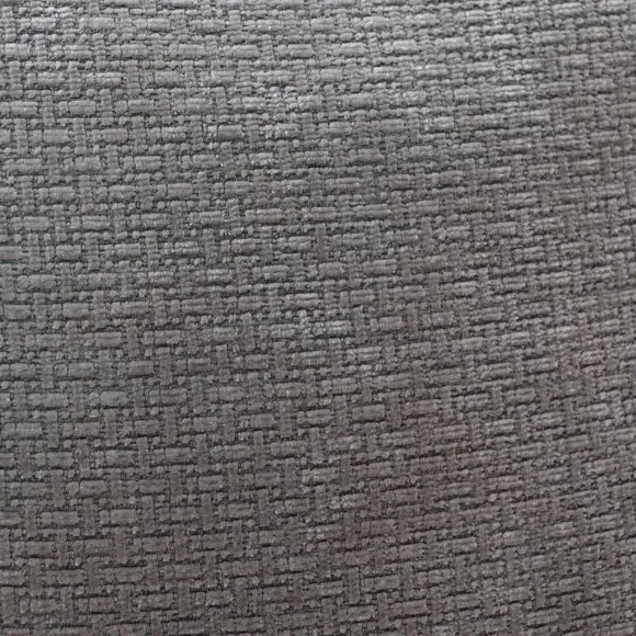Square Cushion with Basketweave - Silver, Chenille