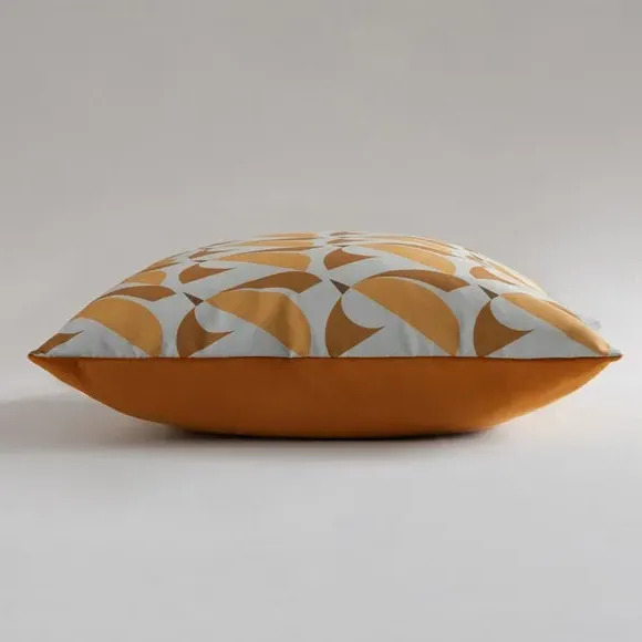 Square Cushion with Bird Print - Multicolor, Velvet
