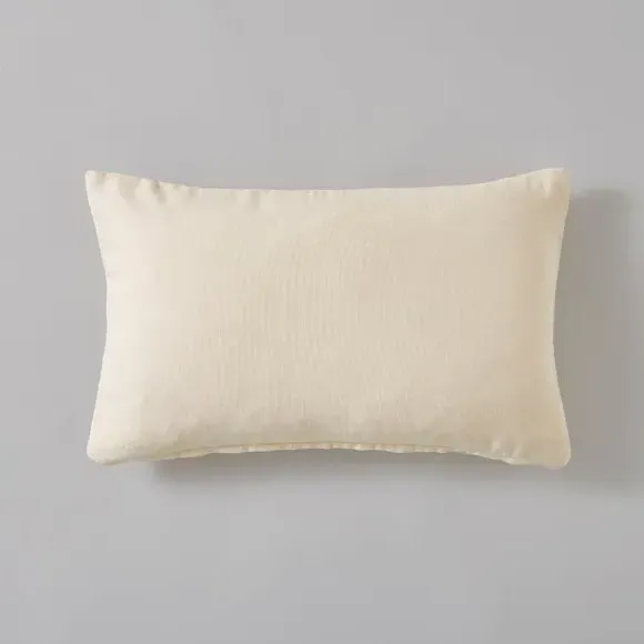 Square Cushion with Bow Design - Pink, Cotton