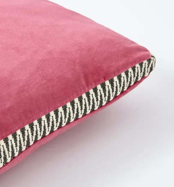 Square Cushion with Box Edge - Fuschia