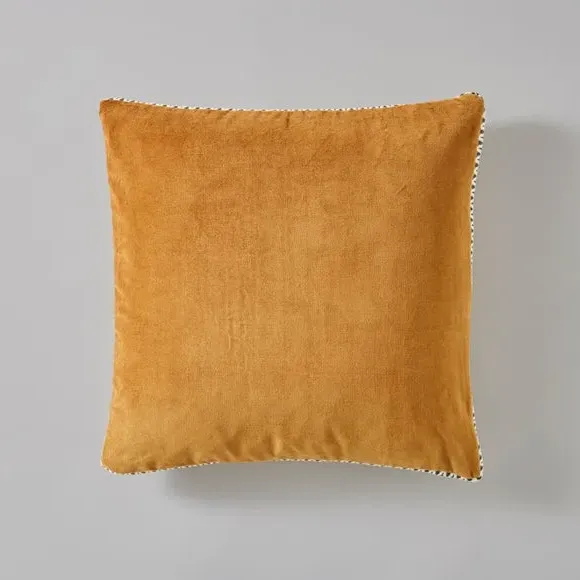 Square Cushion with Box Edge - Gold