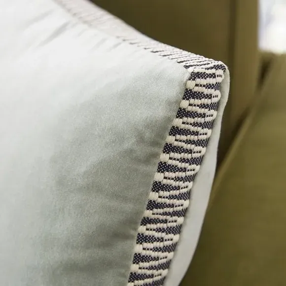Square Cushion with Box Edge - Sage
