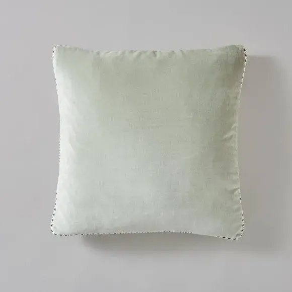 Square Cushion with Box Edge - Sage