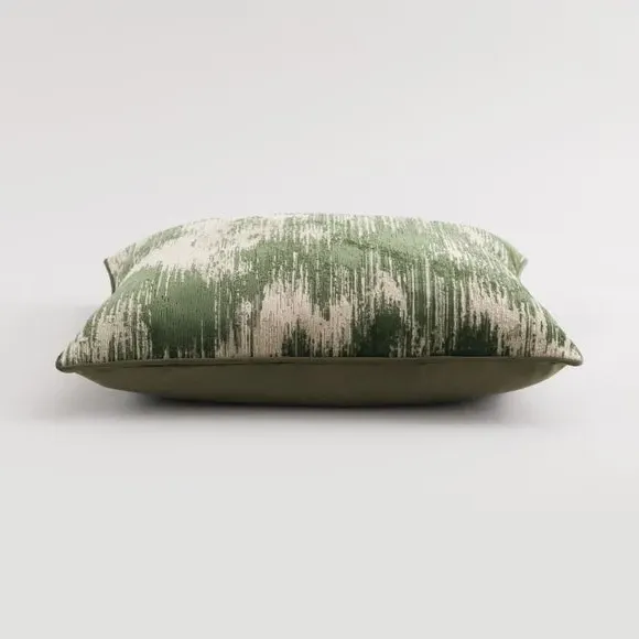 Square Cushion with Cut Velvet - Forest, Velvet