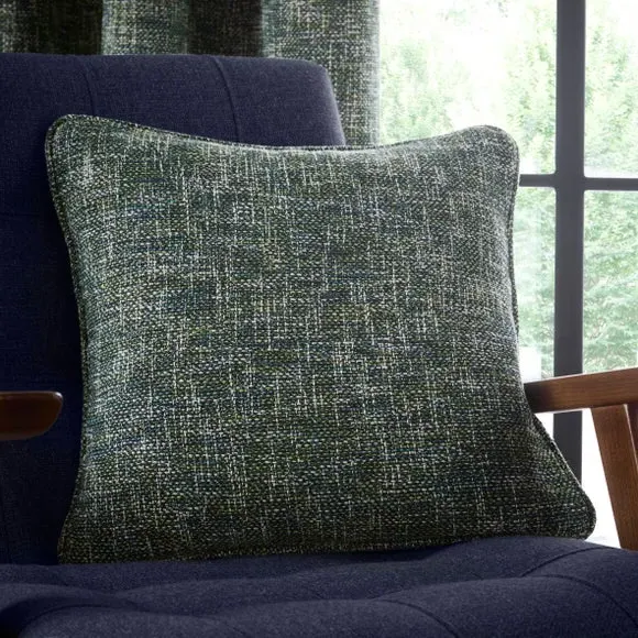 Square Cushion with Feather Fill - Green