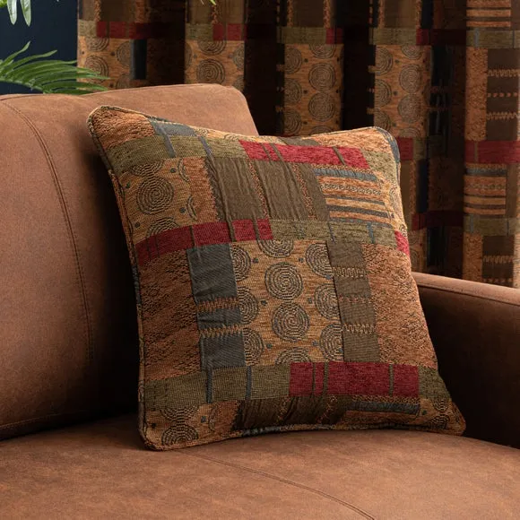 Square Cushion with Feather Fill - Terracotta