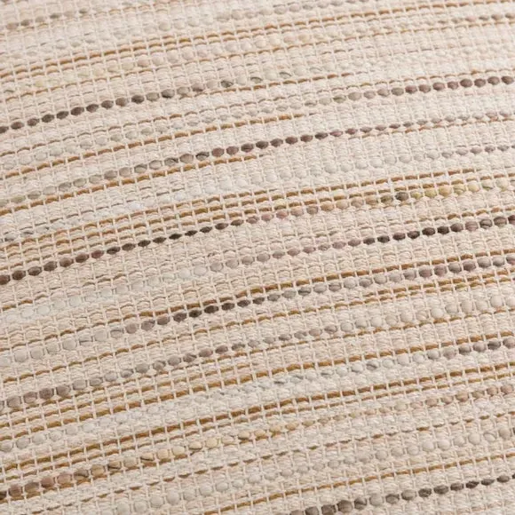 Square Cushion with Fringe - Biscuit, Cotton