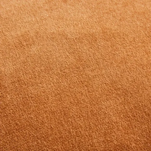Square Cushion with Fringe Trim - Caramel, Cotton