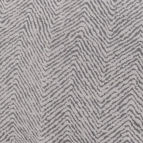 Square Cushion with Herringbone - Silver, Chenille