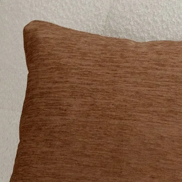Square Cushion with Hollow Fibre Fill - Bronze, Chenille