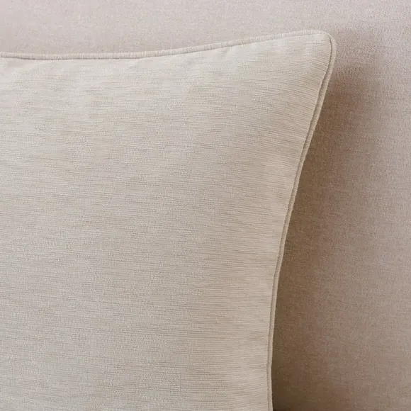 Square Cushion with Hollow Fibre Fill - Sandstone, Chenille